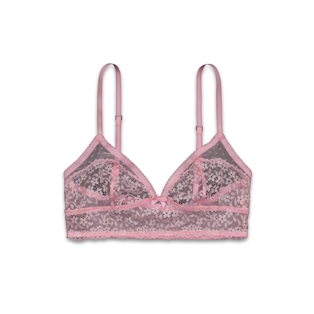 Womens Floral Mesh Bralette