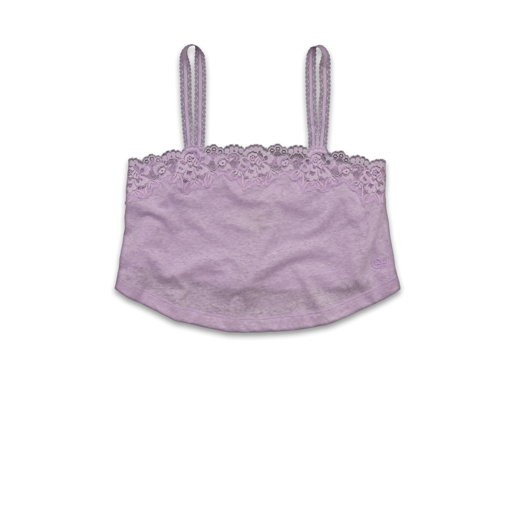 Womens Lace Cropped Tank