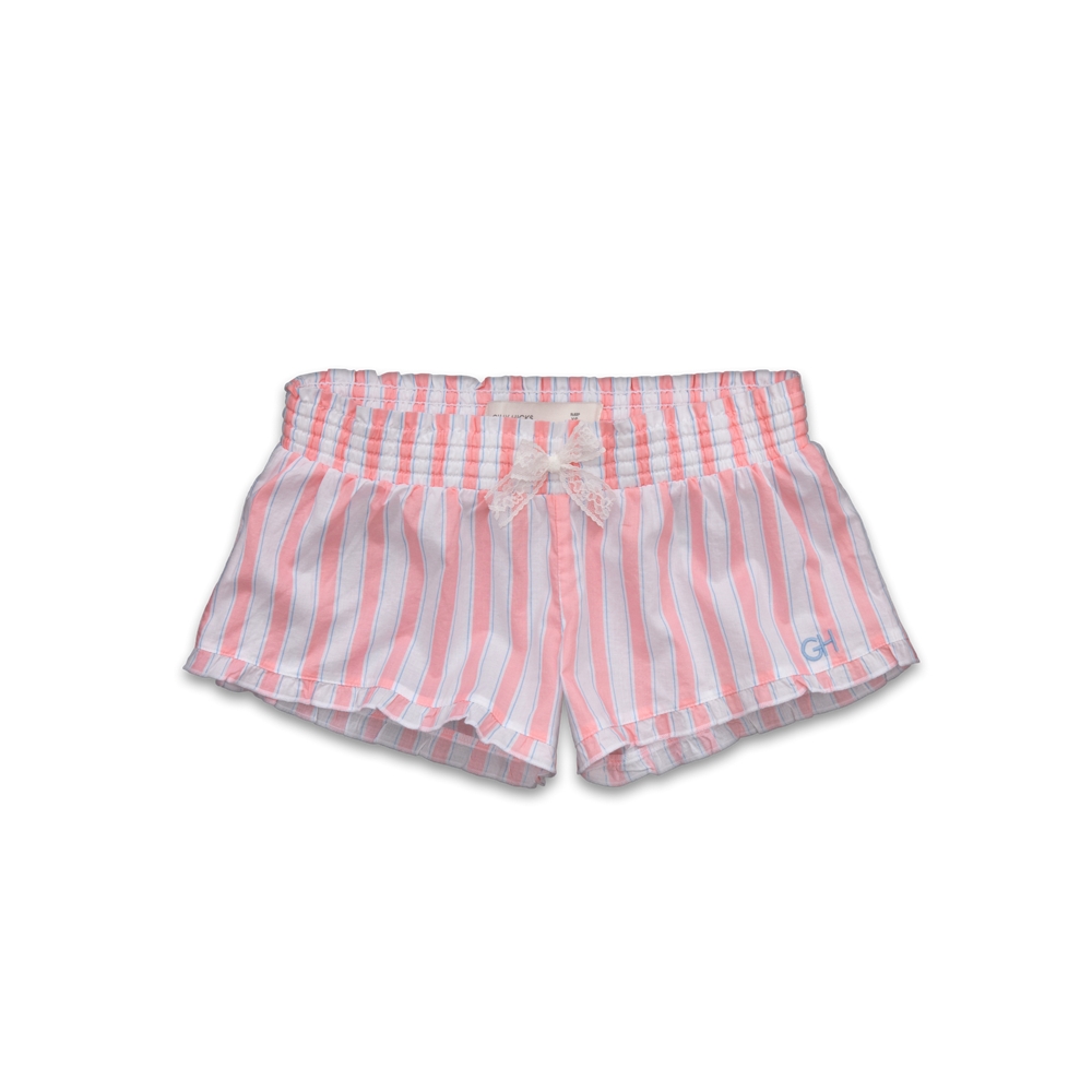 Womens Striped Sleep Shorts
