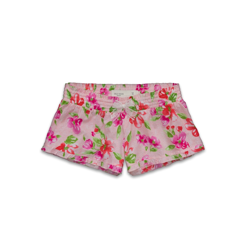 Womens Floral Sleep Shorts