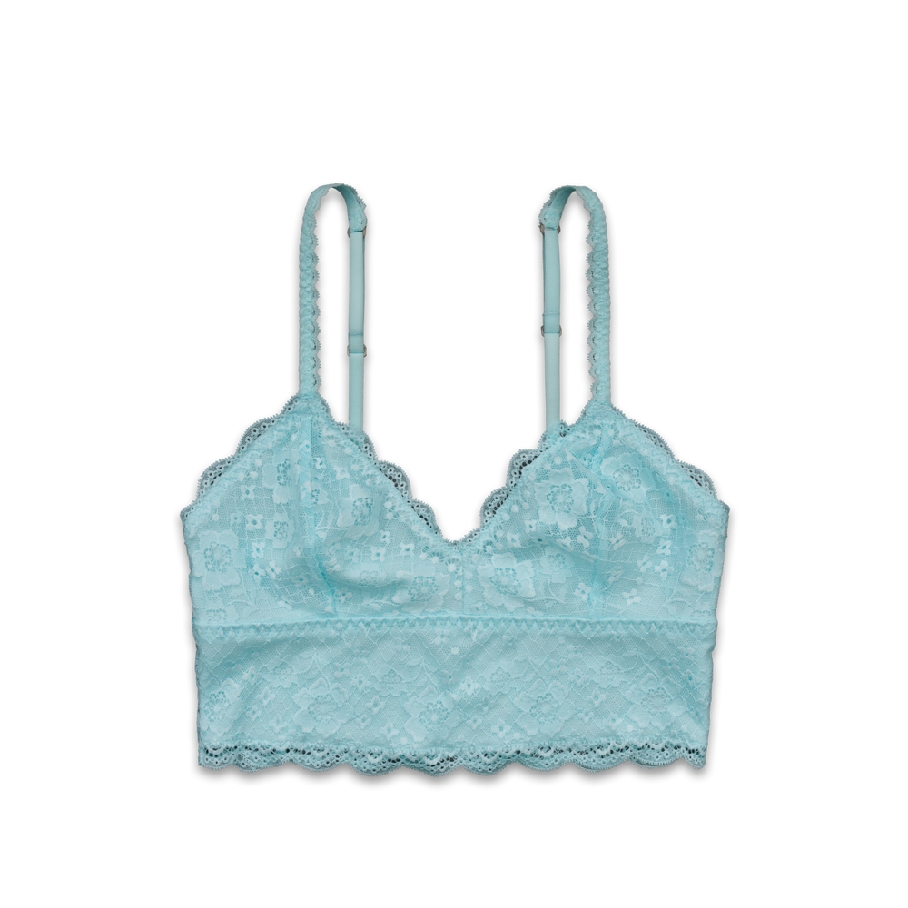 Womens Long-Line Lace Bralette