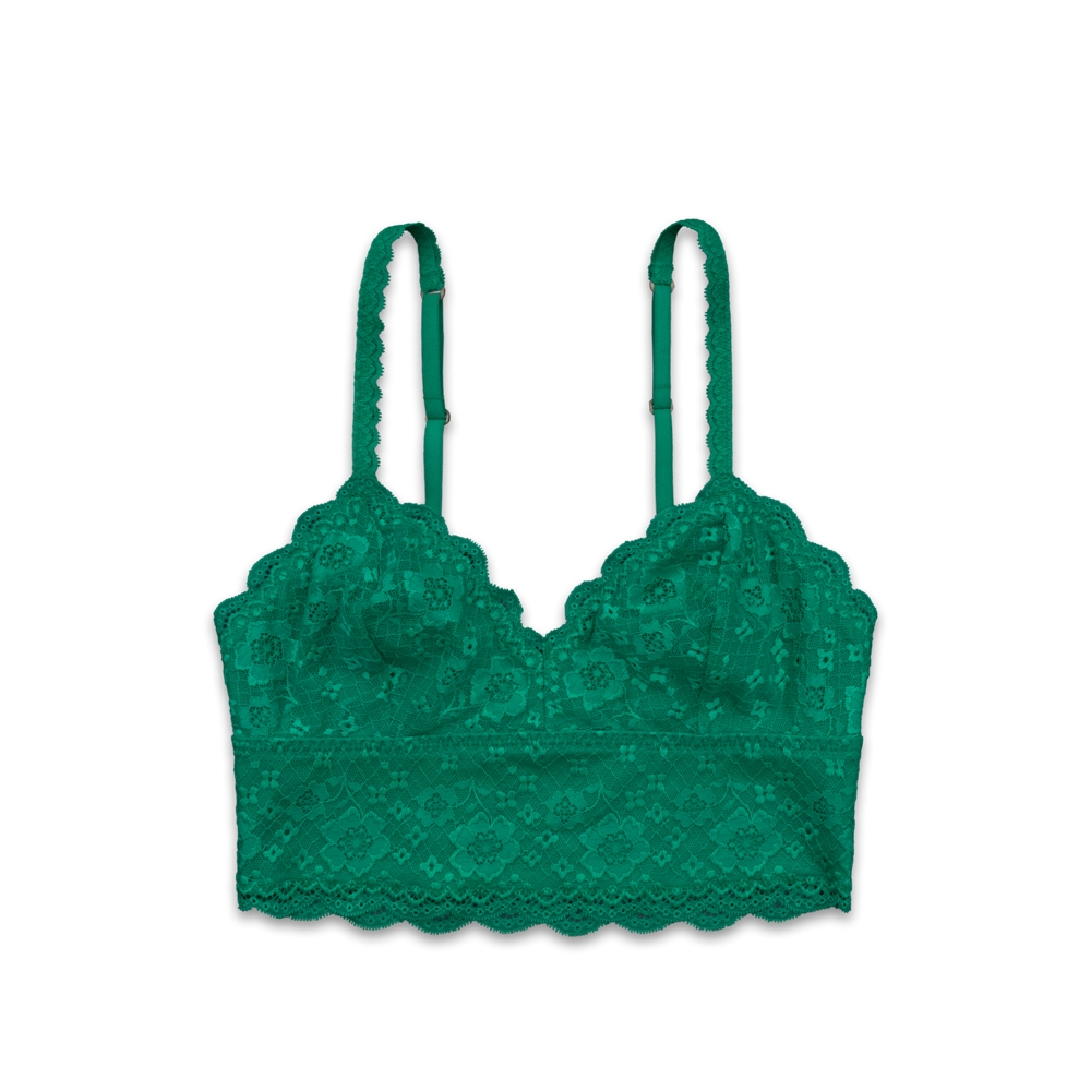 Womens Long-Line Lace Bralette