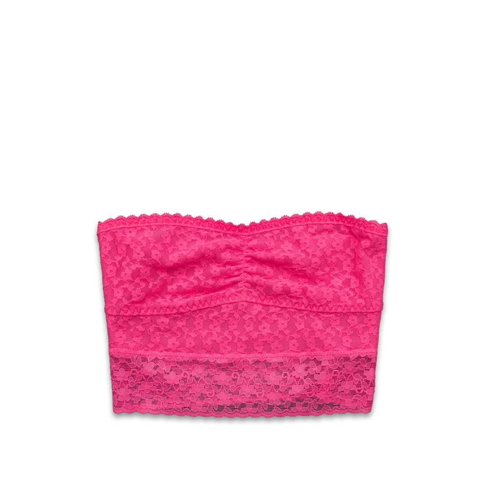 Womens Long-Line Lace Bandeau
