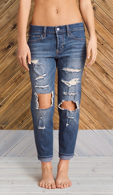 boyfriend low ripped jeans