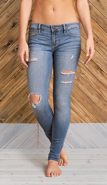 hollister ripped jeans girls