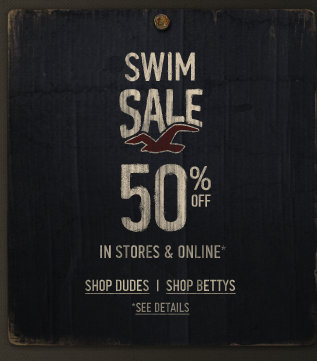 Swim is 50% off in stores & online for a limited time Swim is 50% off in stores & online for a limited time