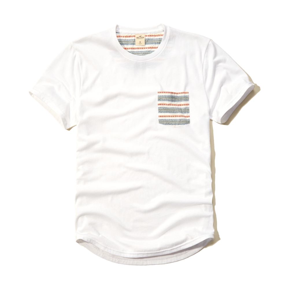 t shirt with pattern pocket