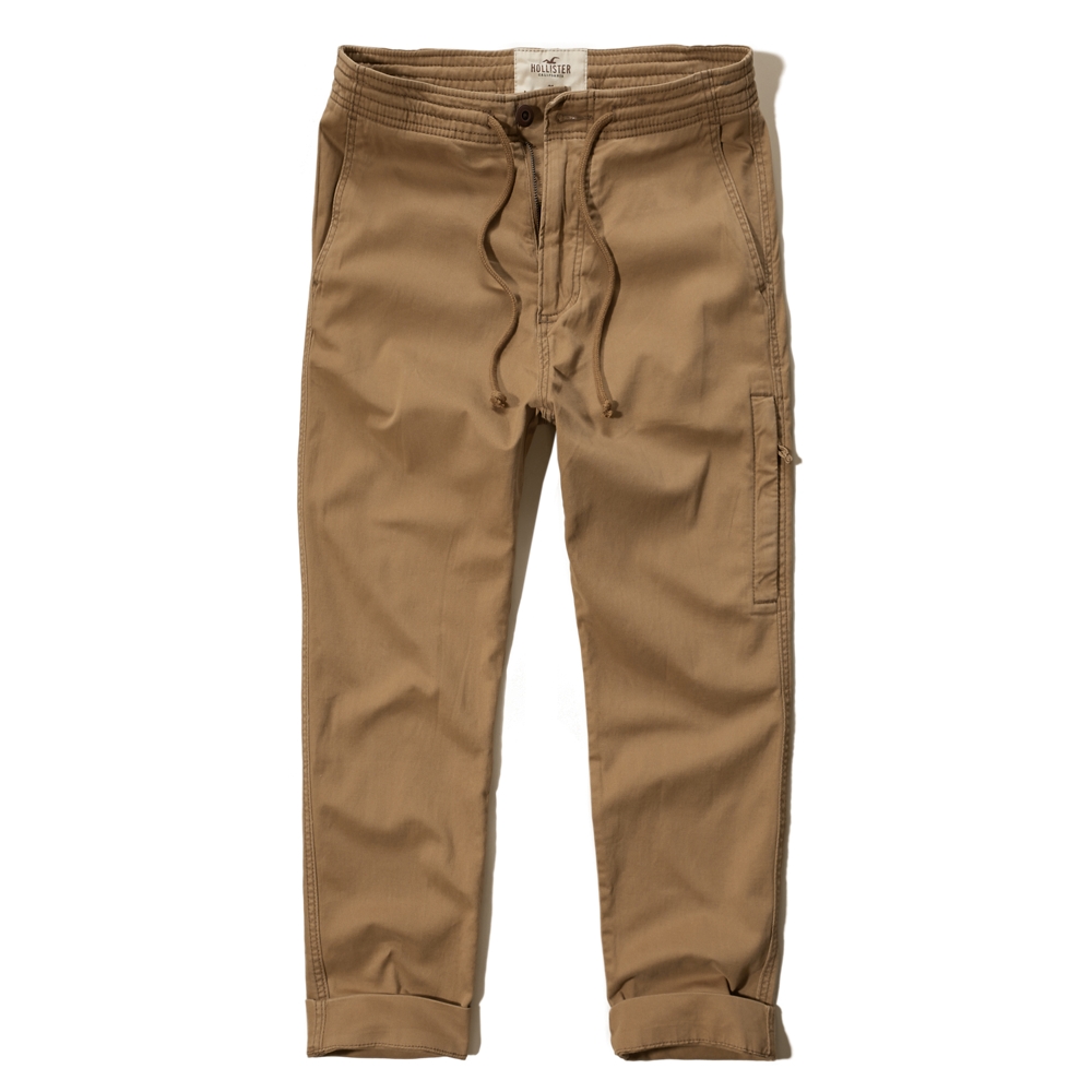 Hollister Zipper Twill Jogger Pants