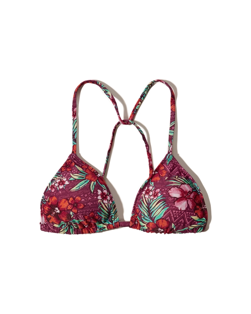 Girls Printed Triangle Swim Top Girls Swimwear