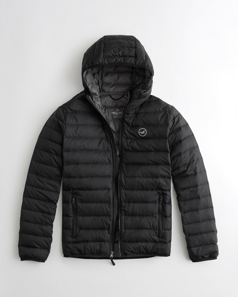 hollister lightweight down puffer jacket