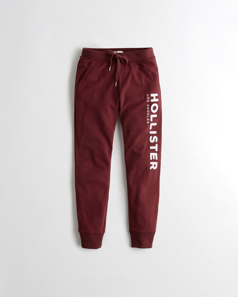 mid rise fleece joggers hollister