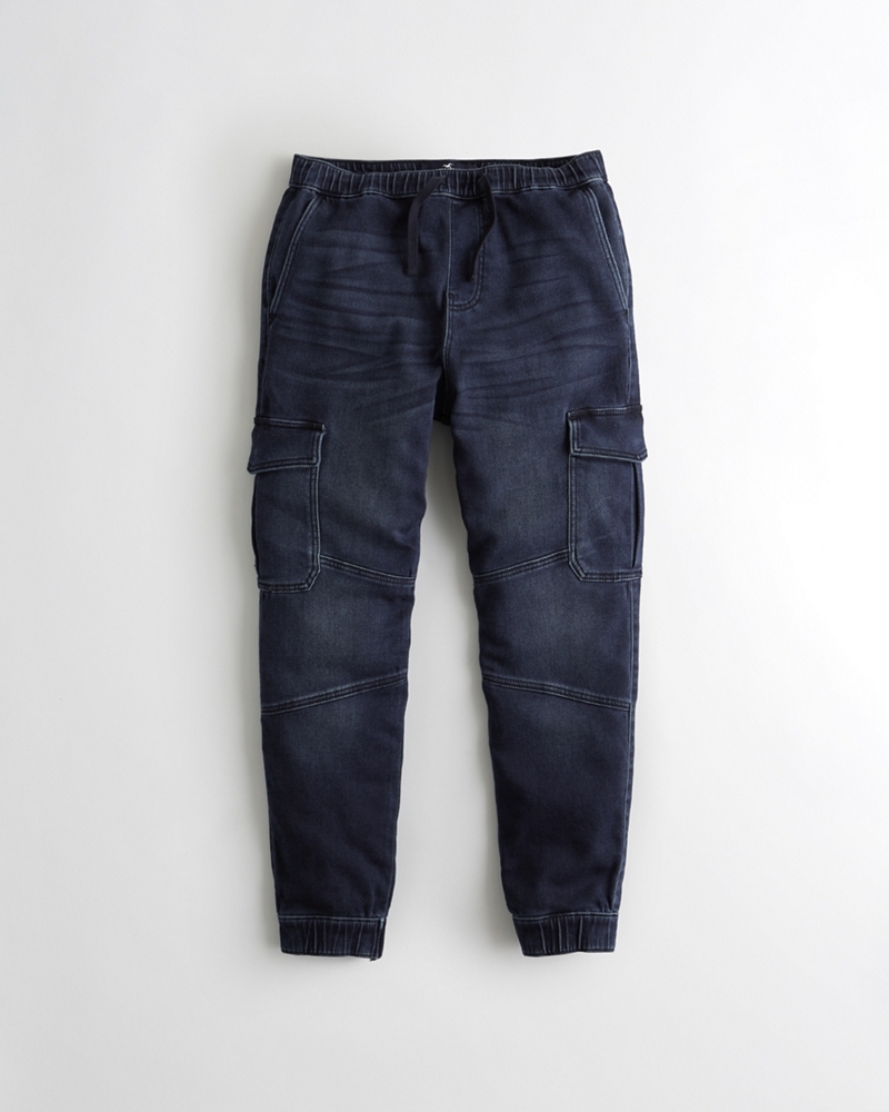 hollister denim joggers