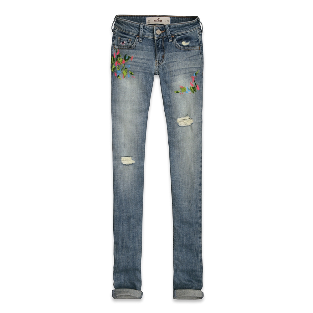 hollister athletic skinny jeans