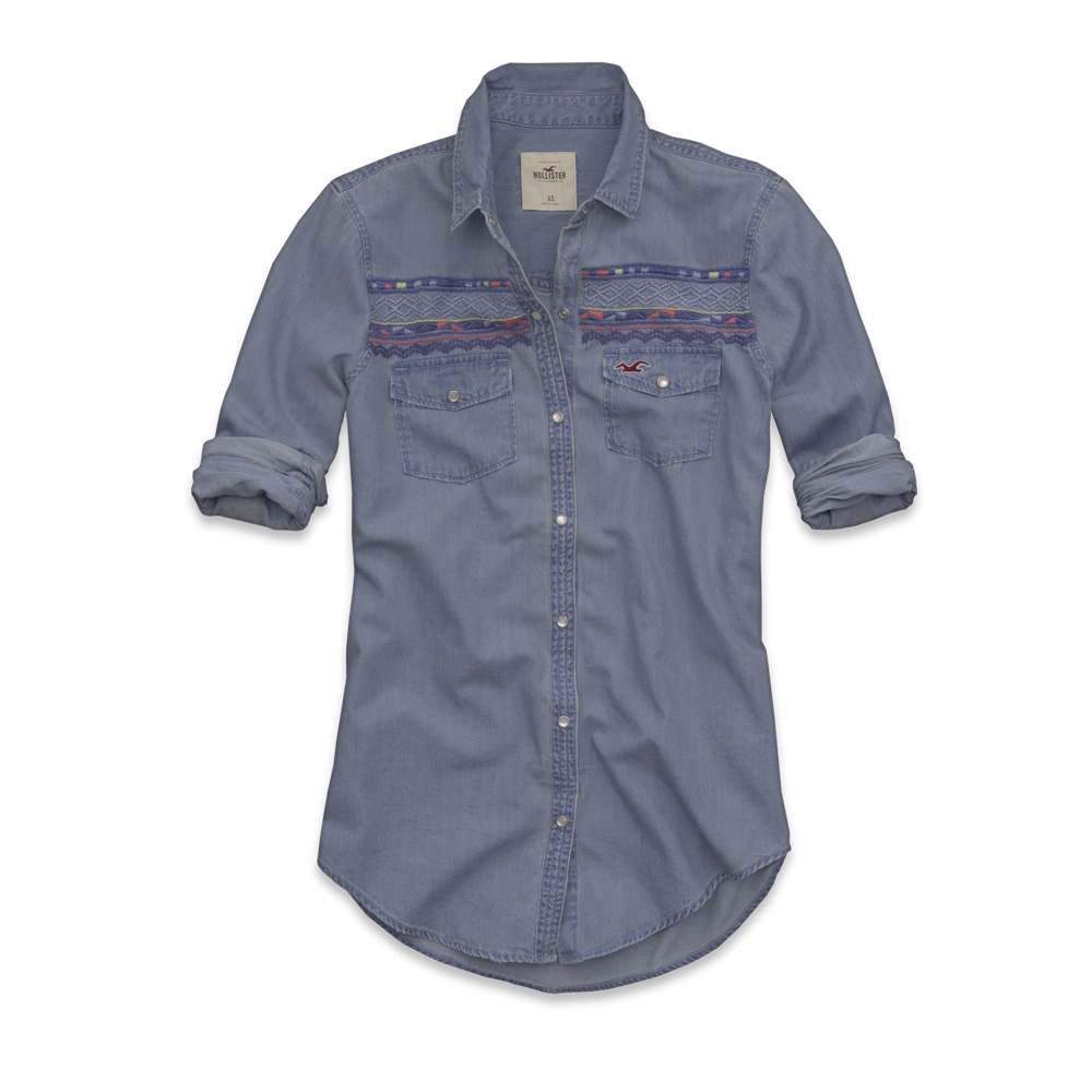 Girls Moonlight Beach Denim Shirt