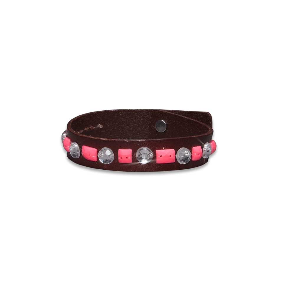 Girls Embellished Leather Bracelet