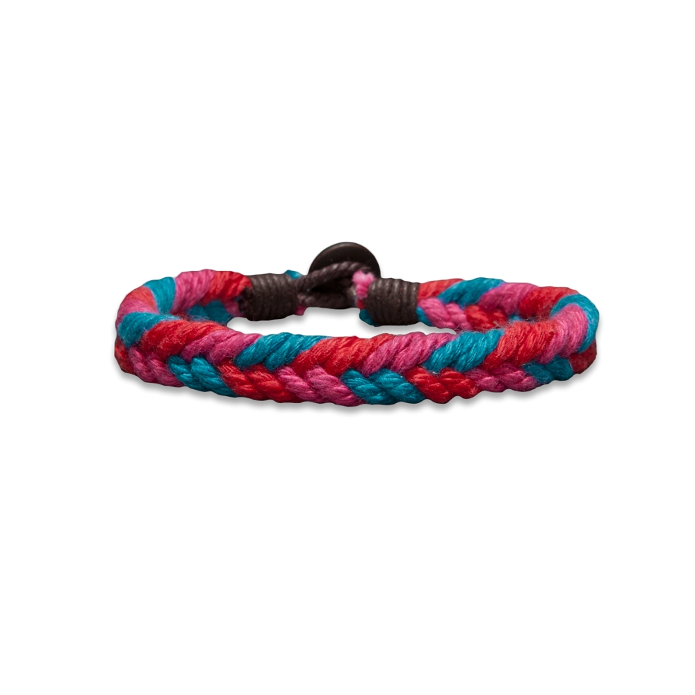 Boys Braided Pop-Color Bracelet