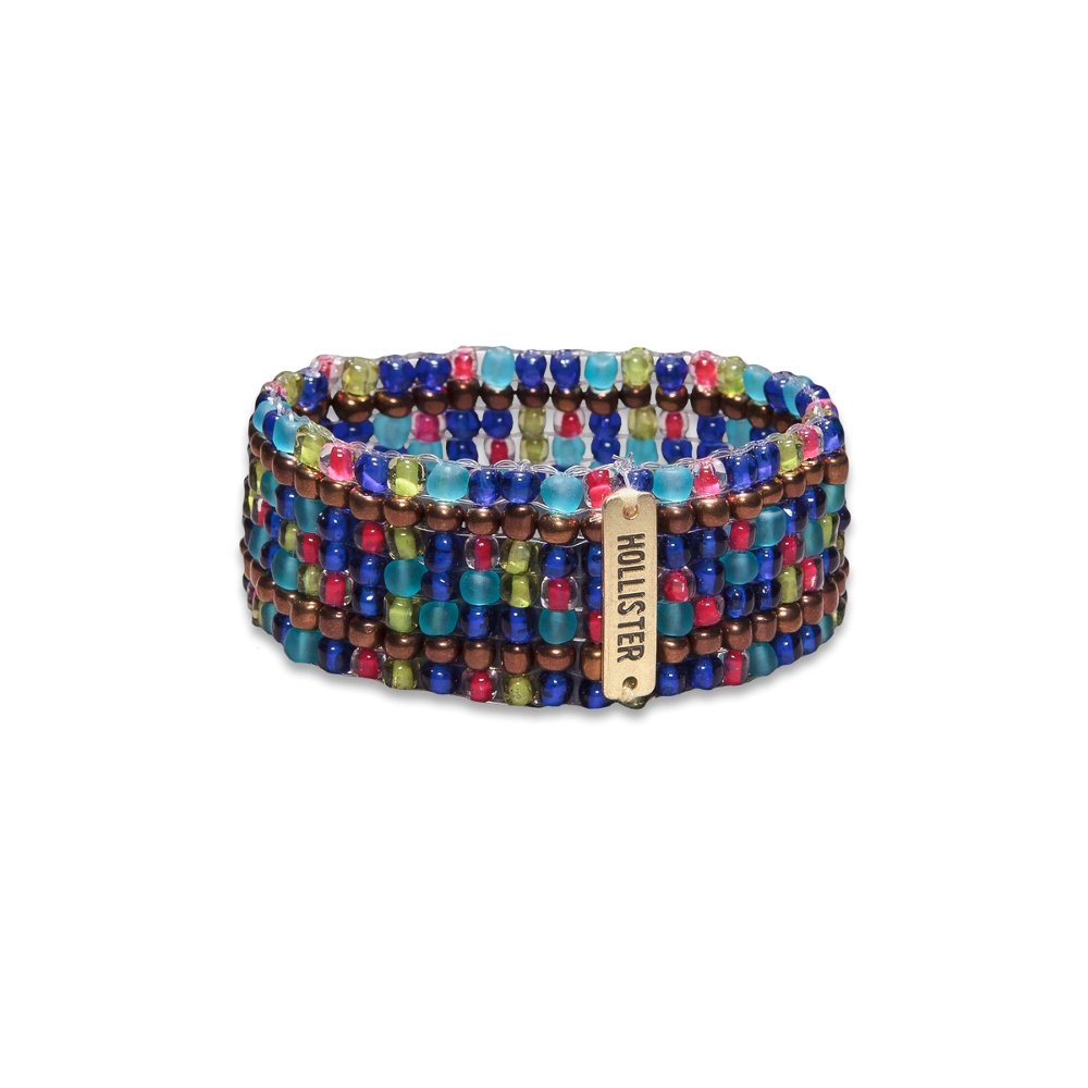 Girls Beaded Stretch Cuff Bracelet