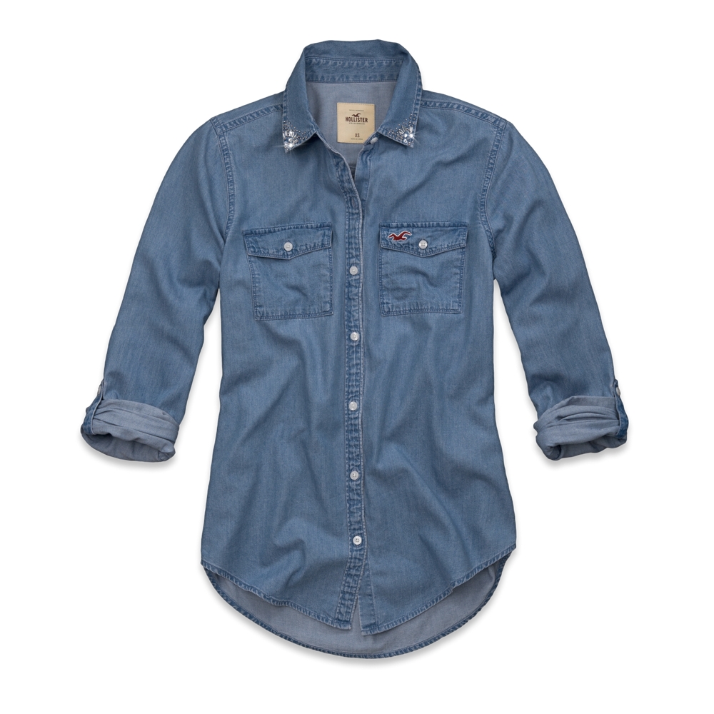 Girls Faria Beach Denim Shirt