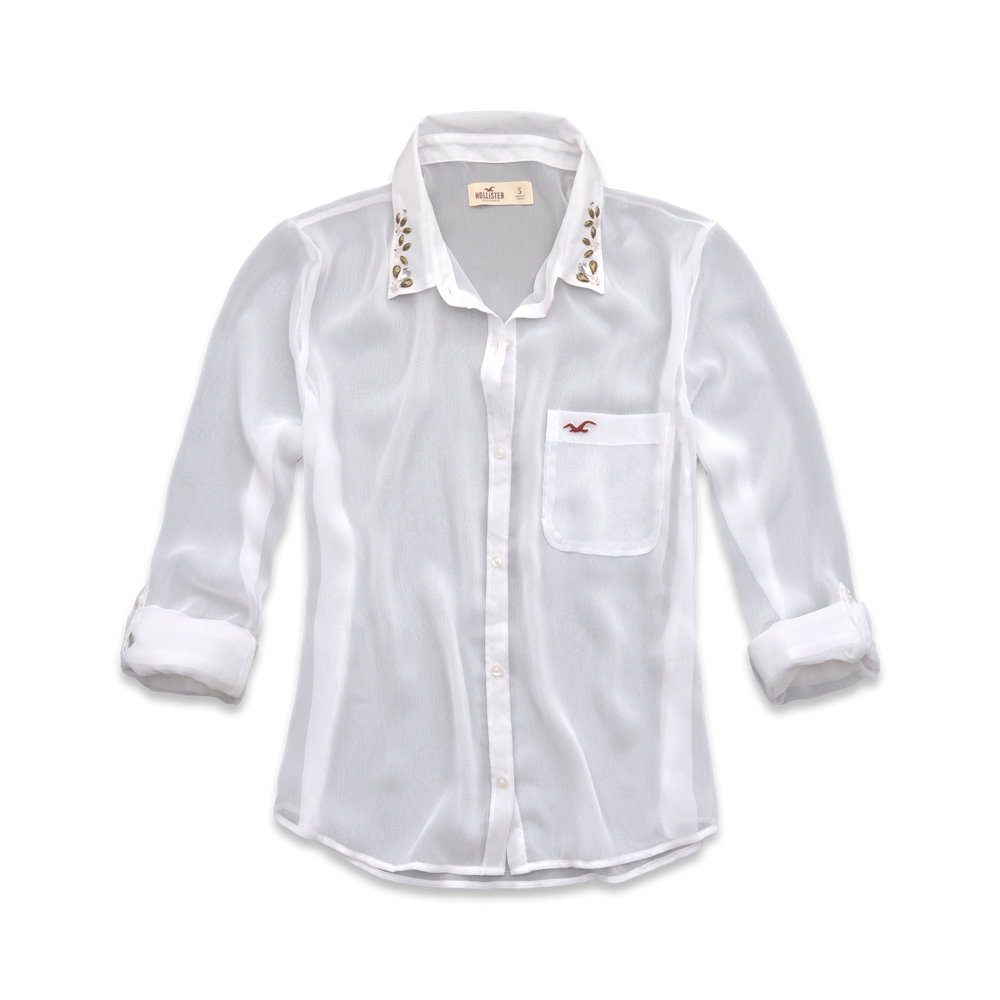 Girls Seaside Reef Chiffon Shirt