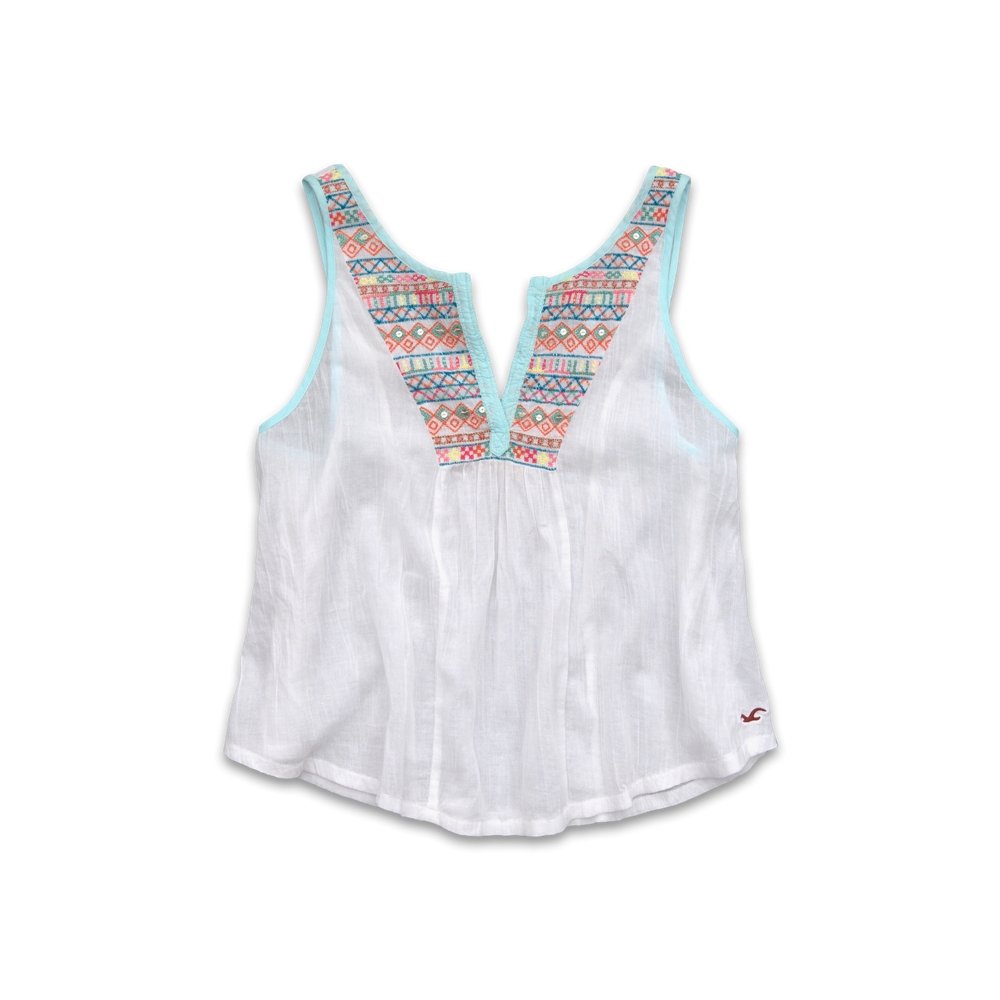 Girls White Point Cami