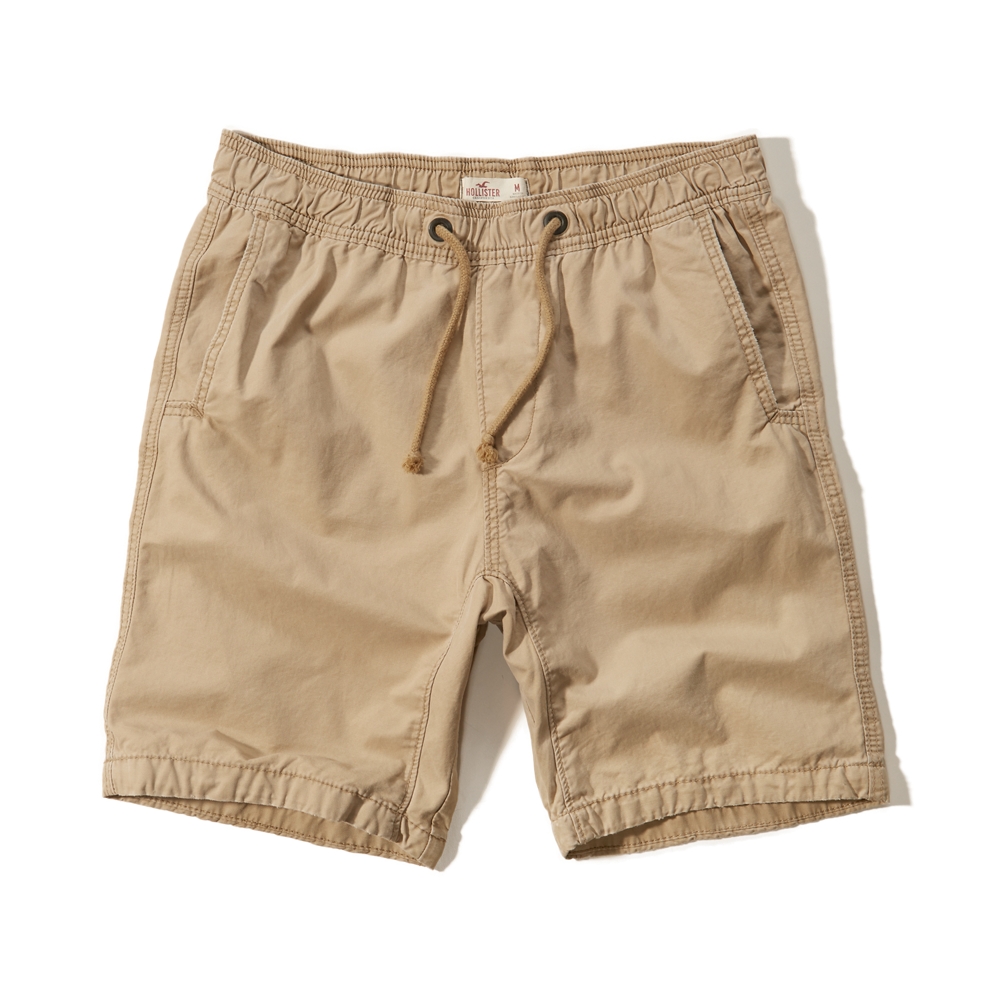 twill jogger shorts for men