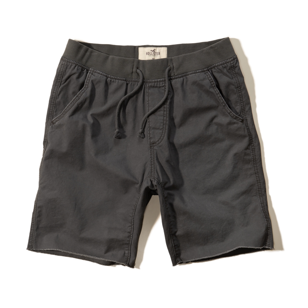 twill jogger shorts