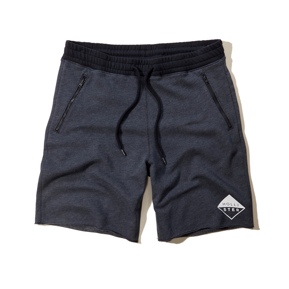 hollister fleece jogger shorts