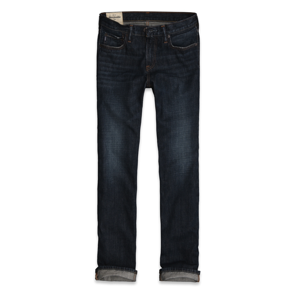 guys a&f  slim straight jeans