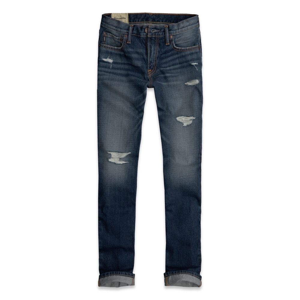 boys a&f slim straight jeans