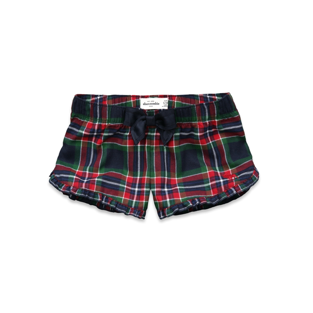 girls laura flannel sleep shorts