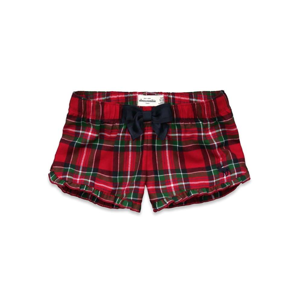 girls laura flannel sleep shorts