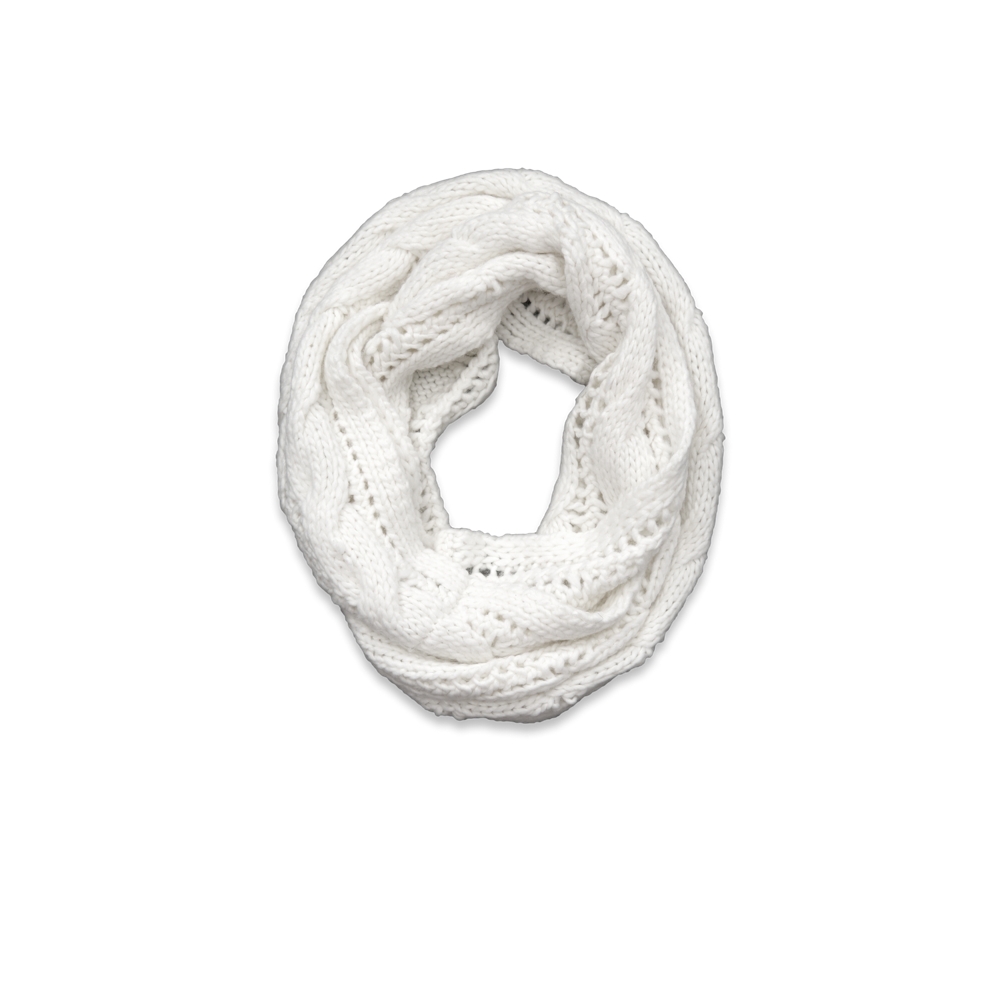 girls knit cable eternity scarf