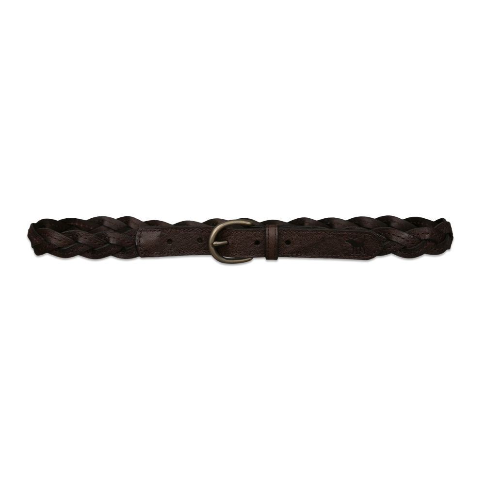 girls braided leather belt