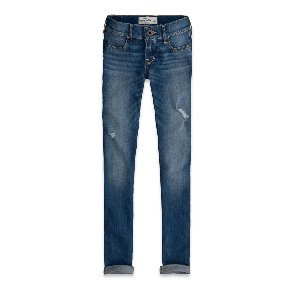 girls a&f super skinny ankle jeans