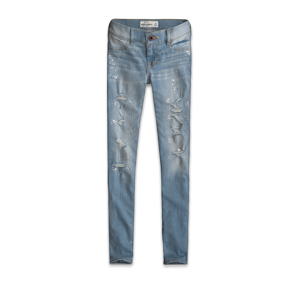 girls a&f super skinny jeans