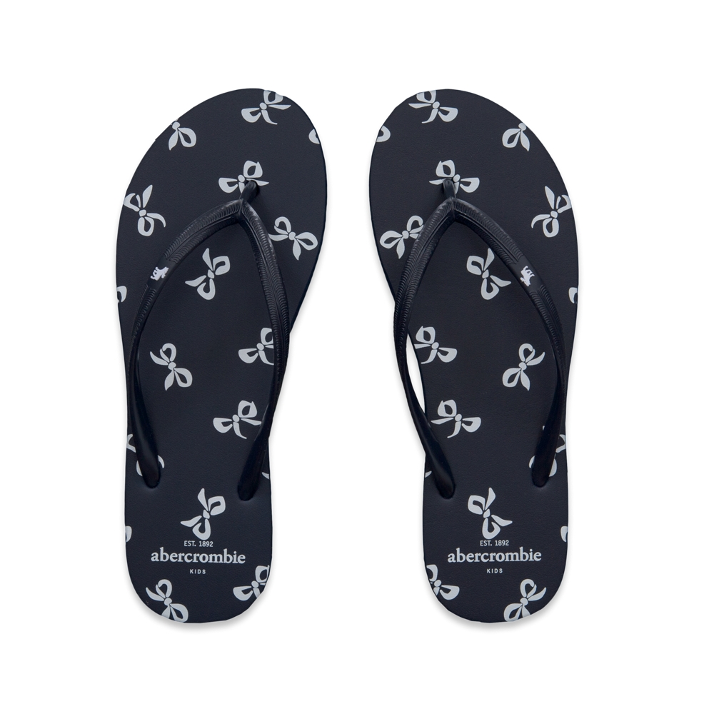 girls cute bow flip flops