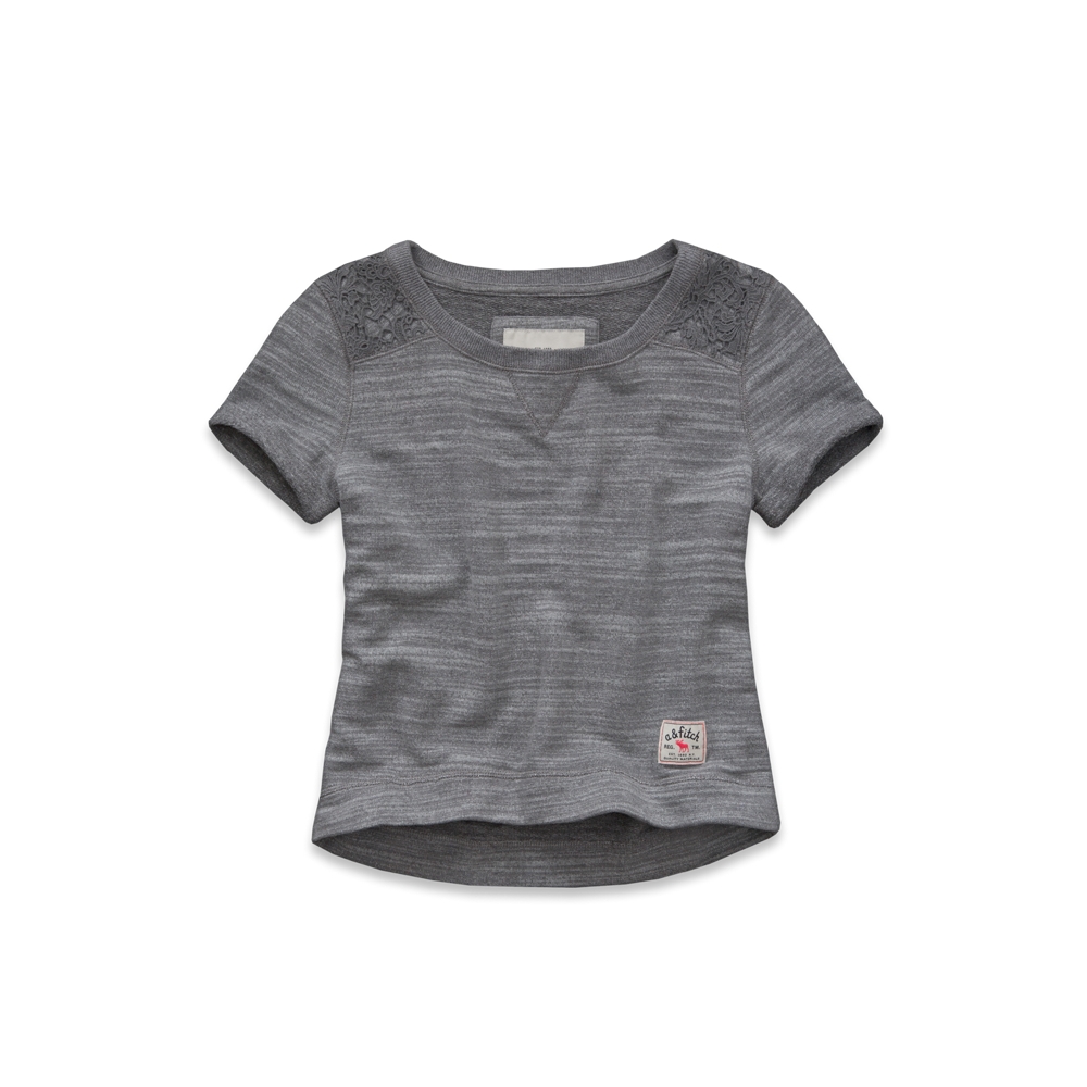 girls ashley lace sweatshirt