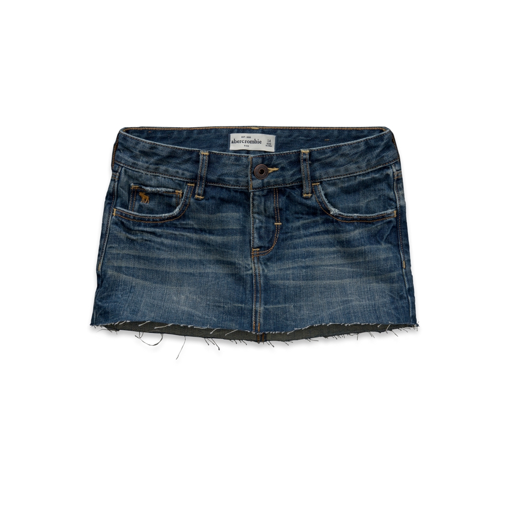 girls a&f denim skirt
