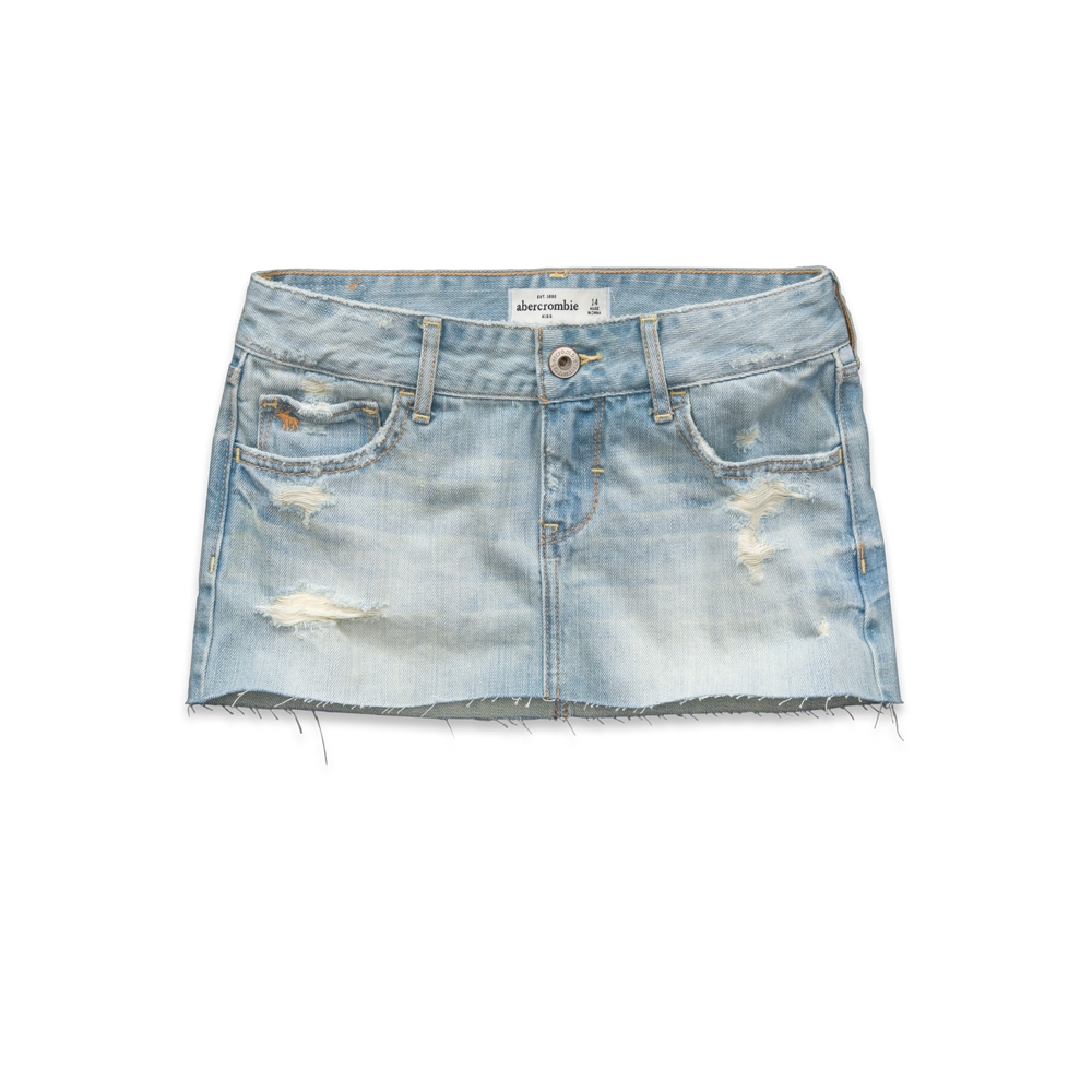 girls a&f denim skirt