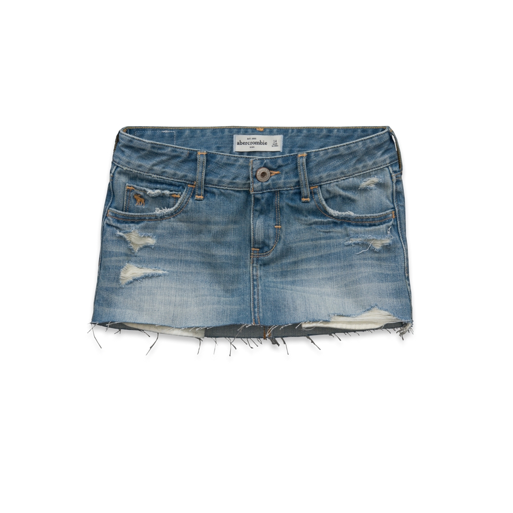 girls a&f denim skirt