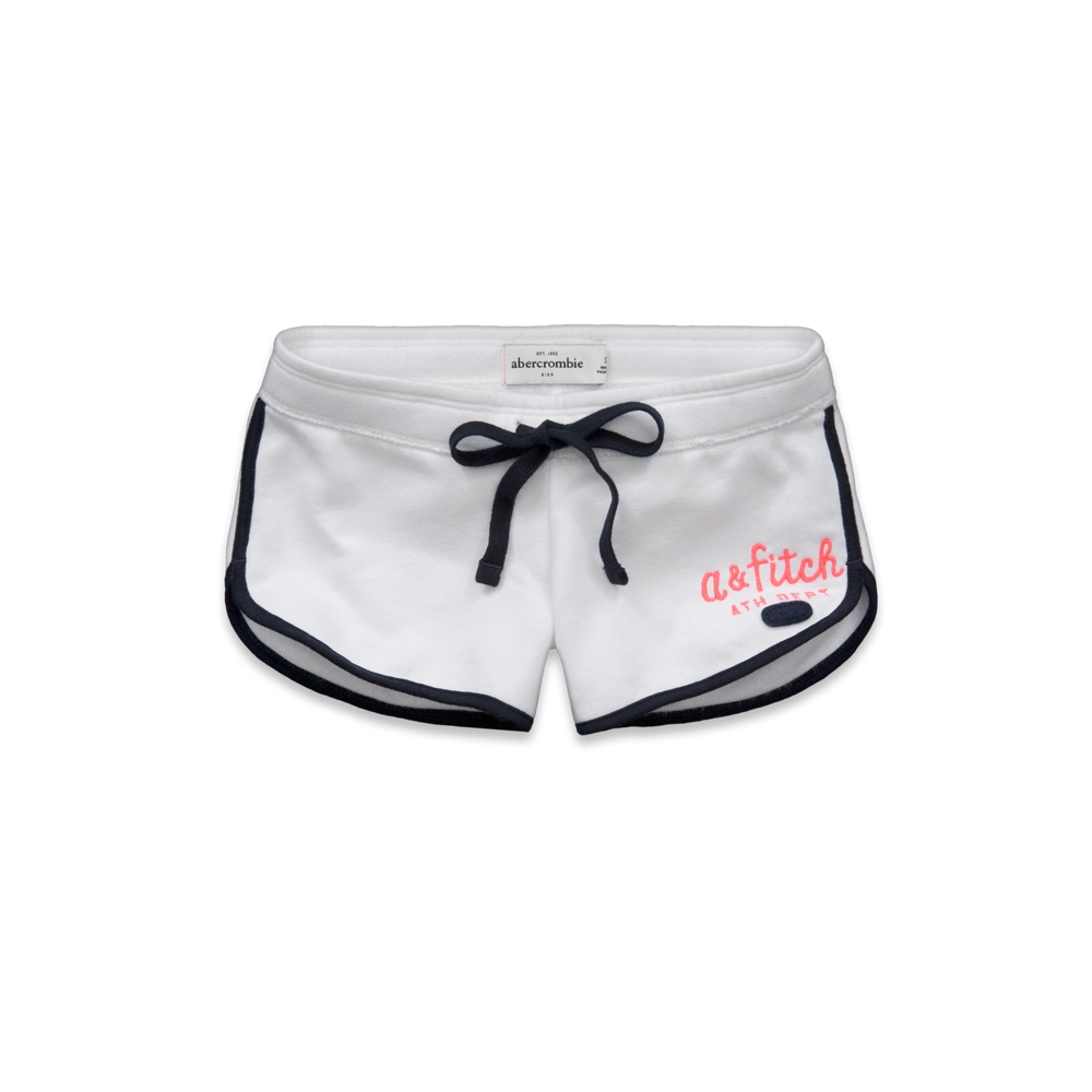 girls a&f curved hem shorts