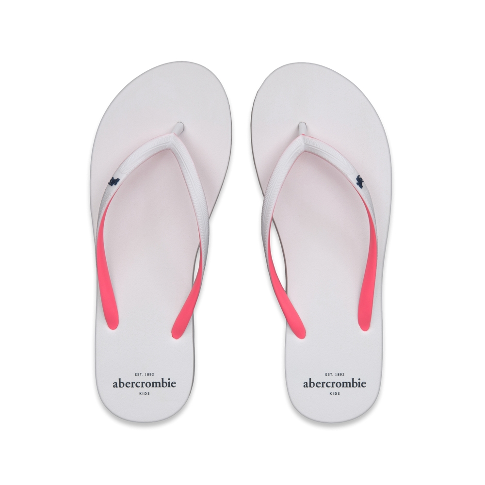 girls pop color flip flops