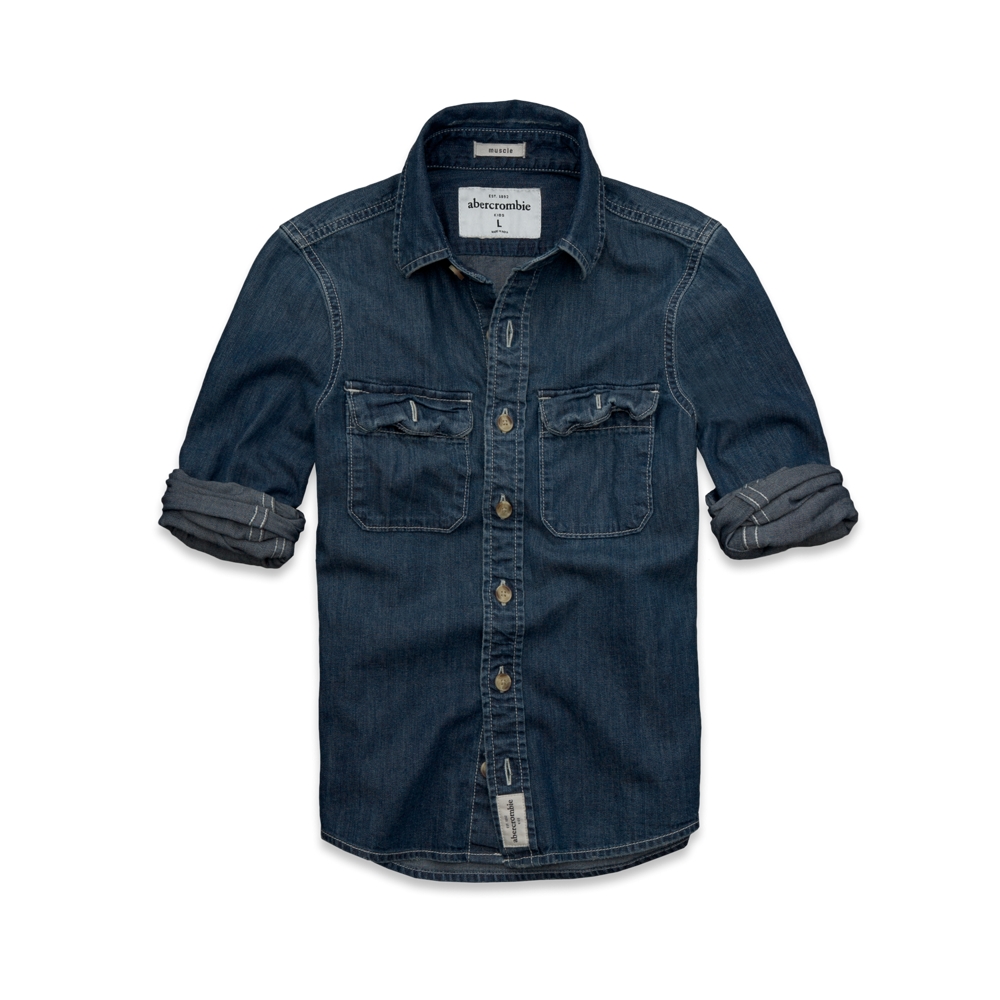 boys wolf pond denim shirt