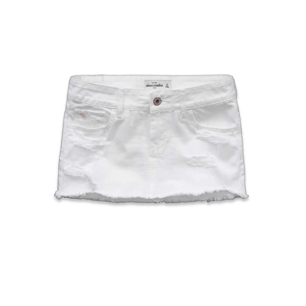 girls a&f denim skirt