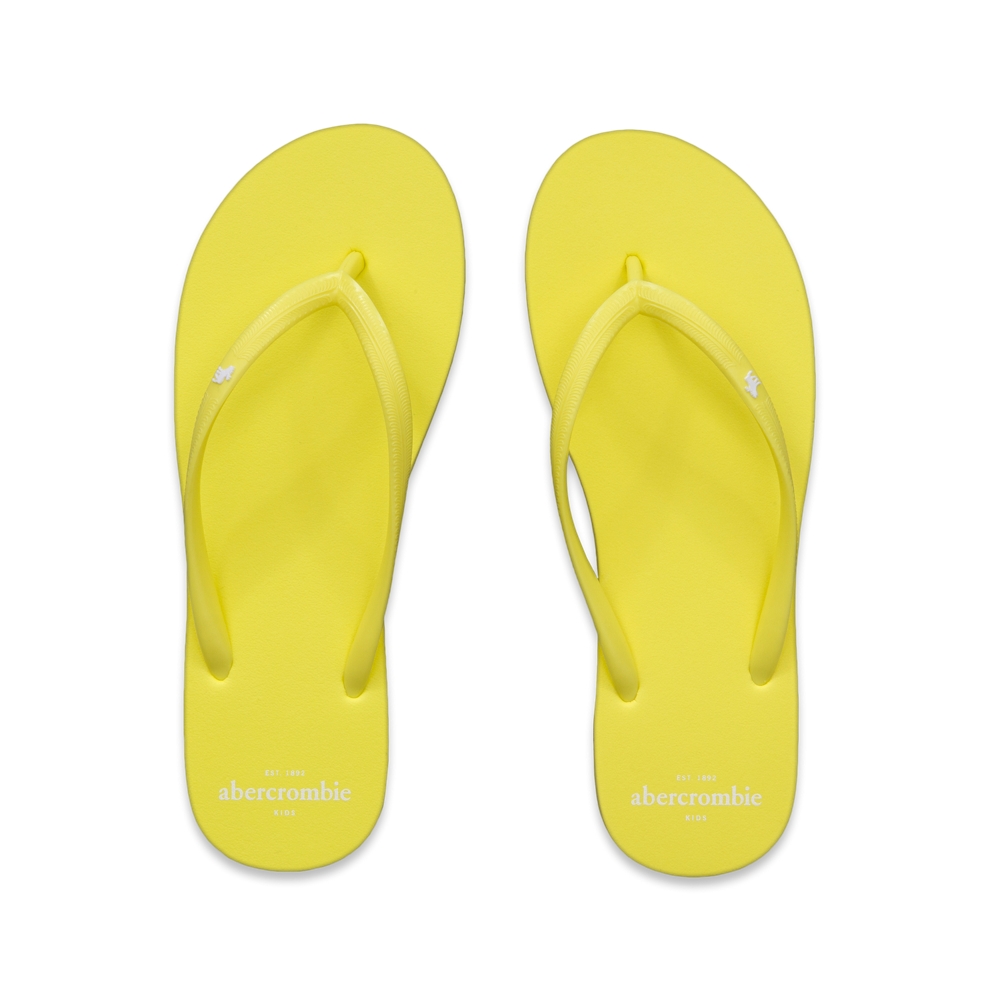girls bright neon flip flops