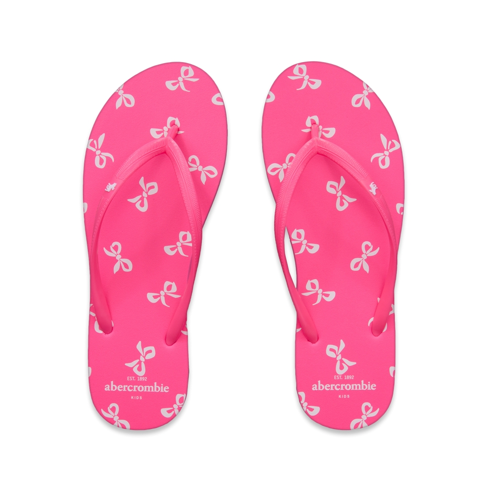 girls cute bow flip flops