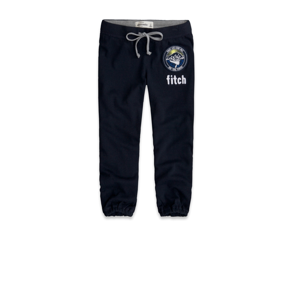 girls a&f banded crop sweatpants
