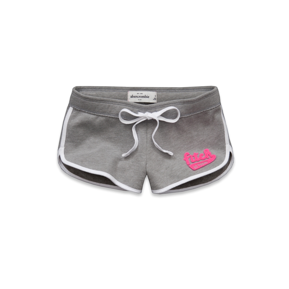 girls a&f curved hem shorts