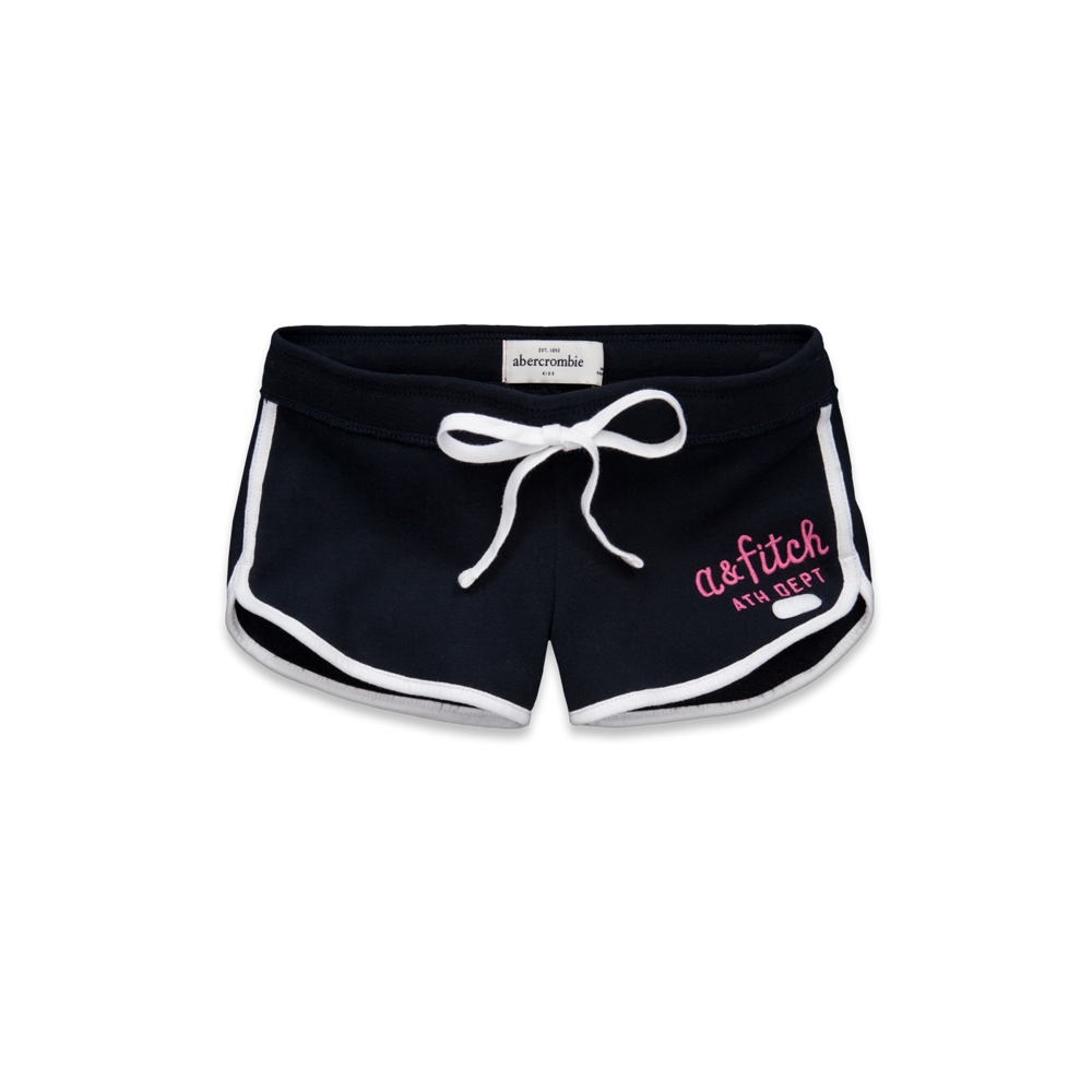 girls a&f curved hem shorts