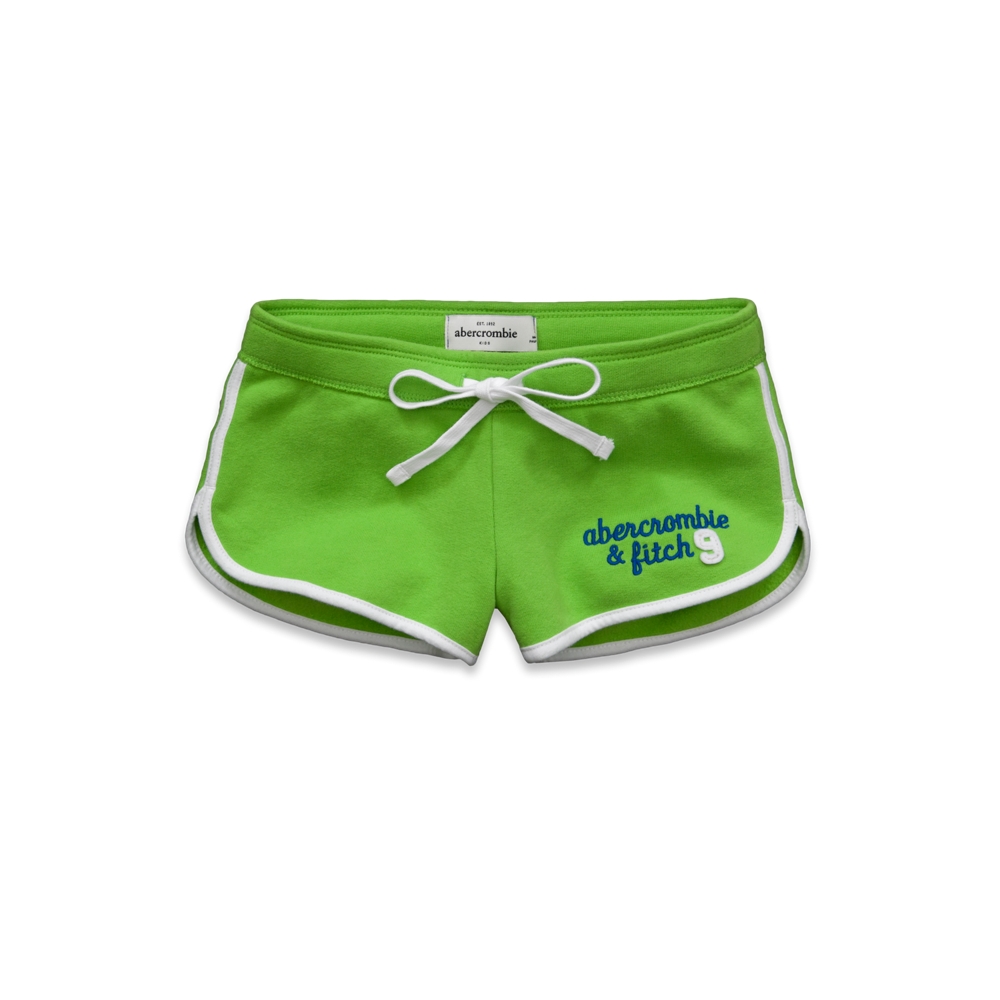 girls a&f curved hem shorts